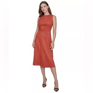 Halston Women's Star-Seamed Sleeveless Midi Dress Size 2